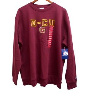 B-CU Champion Maroon Crew Neck Pullover‎ Sweatshirt Mens XL / #9131